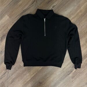 ÉTERNE Black Quarter-Zip Sweatshirt – Size Small (NWOT)